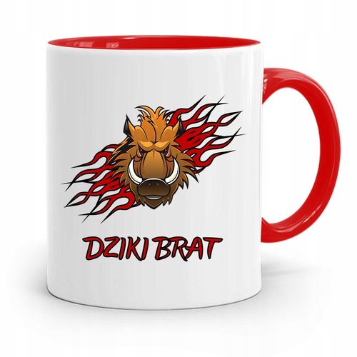 Kubek Czerwony Prezent Dla Brata Dziki Brat Z Nadrukiem Ze Zdjęciem na Arena.pl