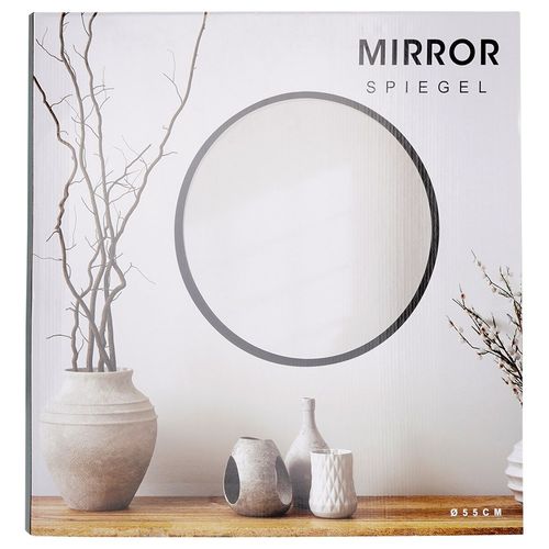 Lustro ścienne czarne okrągłe 55 cm na Arena.pl