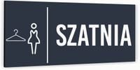 Tabliczka na drzwi SZATNIA DAMSKA Aluminium ATRACYTOWA Nadruk UV PIKTOGRAM
