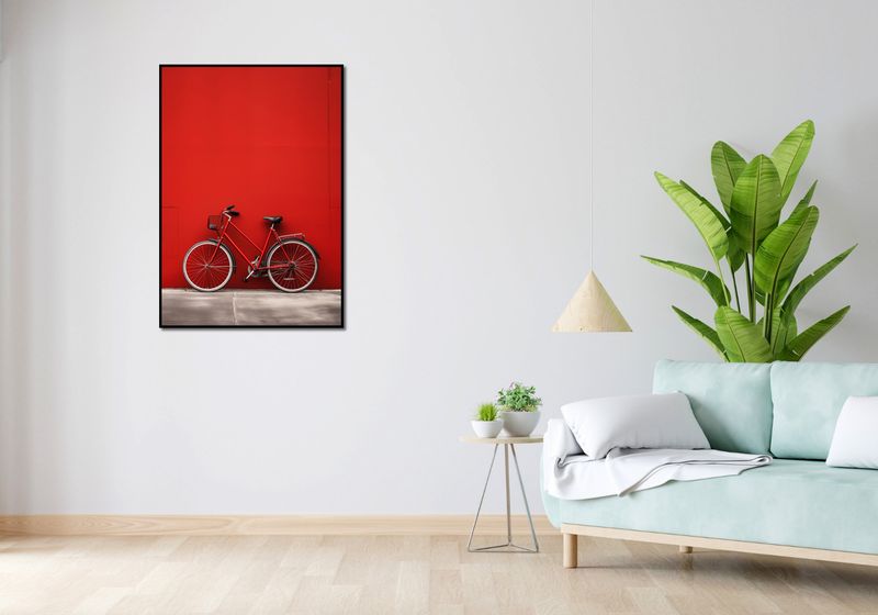 Plakat 70x100cm Czerwony Rower zdjęcie 4