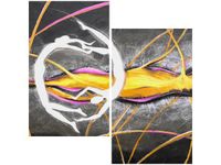 60X60CM WIRUJĄCE POSTACIE DWU OBRAZ ŚCIAN