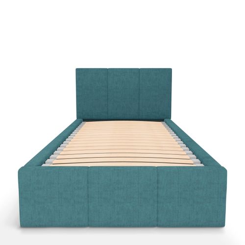 ŁÓŻKO POJEDYNCZE 90x200cm ŁÓŻKO TAPICEROWANE Z POJEMNIKIEM MORSKIE na Arena.pl