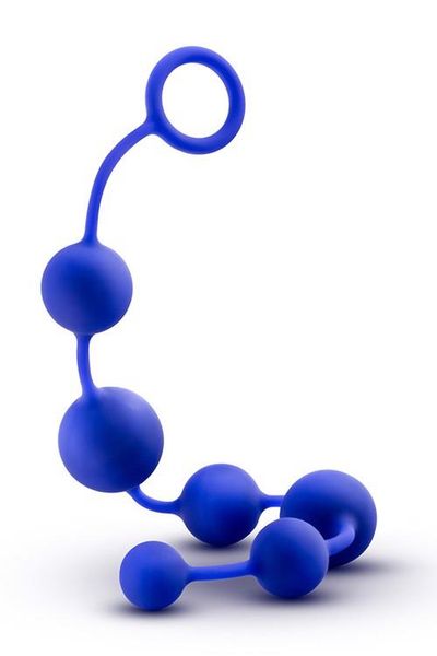Performance Silicone Anal Beads Indigo zdjęcie 3
