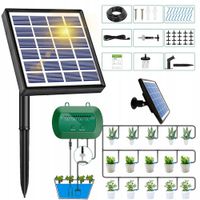 Solarny system nawadniania kropelkowego 15 m 15x dysze automatyczny zestaw