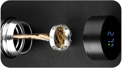 TERMOS KUBEK TERMICZNY BIDON NA KAWĘ HERBATĘ LED 500ML DUŻY SZCZELNY SMART na Arena.pl