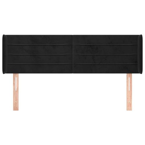 Zagłówek uszak, czarny, 147x16x78/88 cm, aksamit na Arena.pl