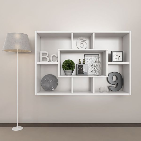 Regał 90x60x20 cm ścienny podłogowy biały matowy zdjęcie 5