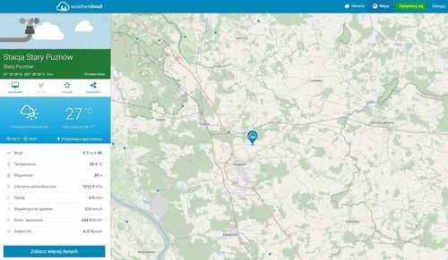 STACJA POGODY POGODOWA WiFi METEO TERMOMETR HIGROMETR ZEGAR ALARM + na Arena.pl
