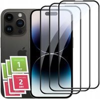 3x SZKŁO NA CAŁY EKRAN DO IPHONE 14 PRO PEŁNE HARTOWANE SZKIEŁKO 5D