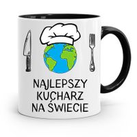 Kubek Czarny Dla Najlepszego Kucharza Kucharki Z Nadrukiem Ze Zdjęciem