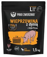 Zdrowa karma dla psów dużych ras - Paka Zwierzaka Wieprzowina z dynią 1,5kg