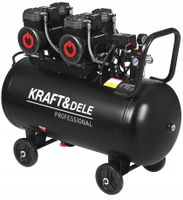 kompresor bezolejowy 2-tłokowy 100l 2x2200w 585l/min kraft&dele