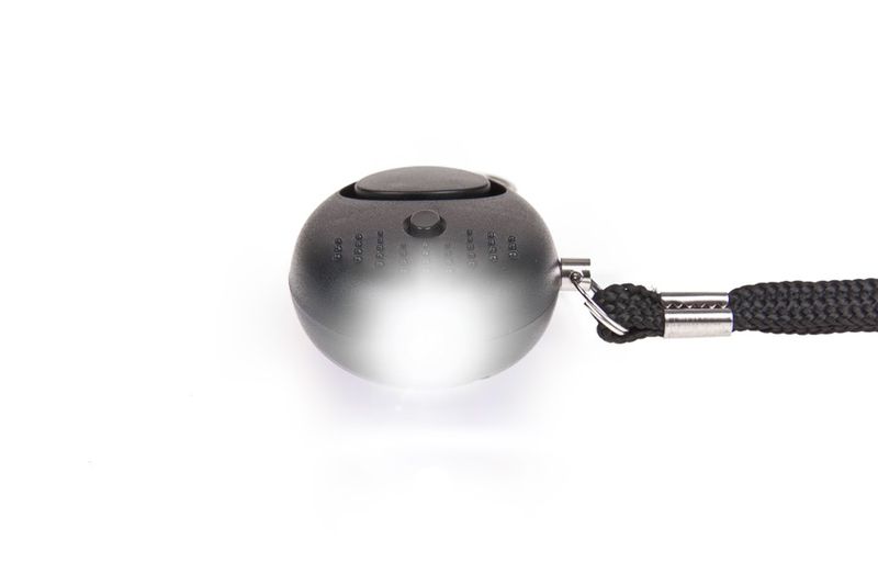 Alarm osobisty GUARD Scorpion z latarką LED, czarny, syrena 120dB zdjęcie 2