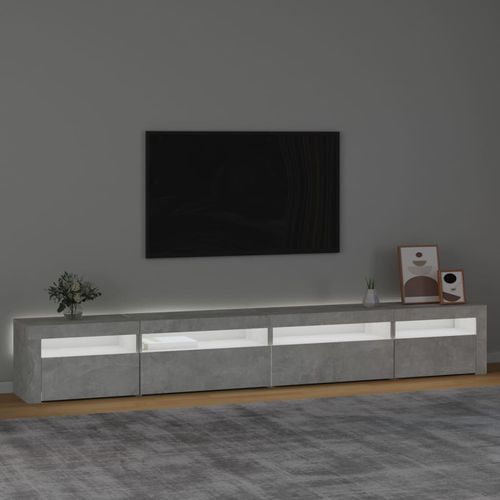 Szafka pod TV z oświetleniem LED, szarość betonu, 270x35x40 cm na Arena.pl