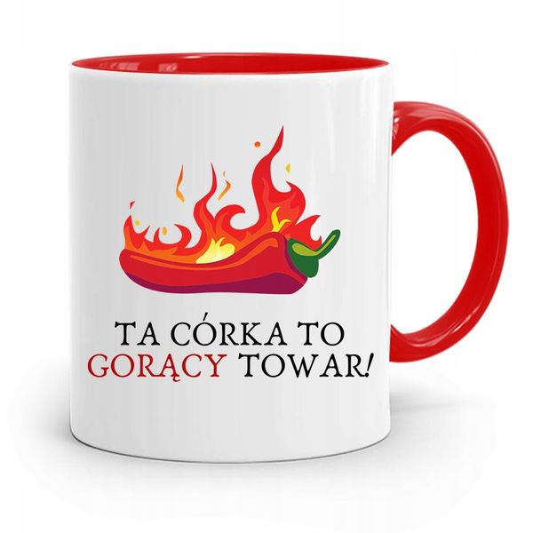Kubek Czerwony Prezent Dla Córki Gorący Towar! Z Nadrukiem Ze Zdjęciem zdjęcie 1