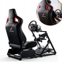 kokpit wyścigowy gamingowy do simracingu (fotel+stojak) - flashfire zestaw