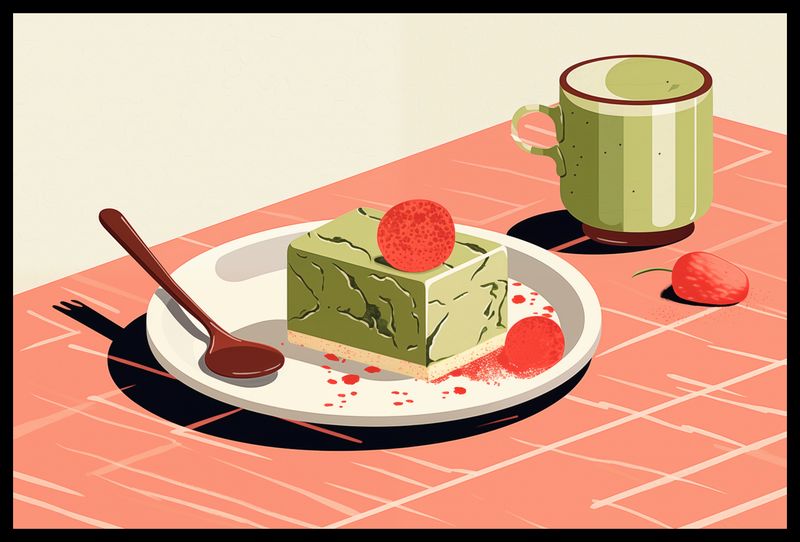 Plakat 60x40cm Deser Matcha zdjęcie 2