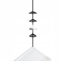 PÓŁKA POD PRYSZNIC TELESKOPOWA REGULOWANA METALOWA CZARNA 85-250 CM