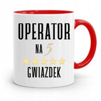 Dla Operatora Kubek Czerwony Prezent Na Urodziny Z Nadrukiem Ze Zdjęciem