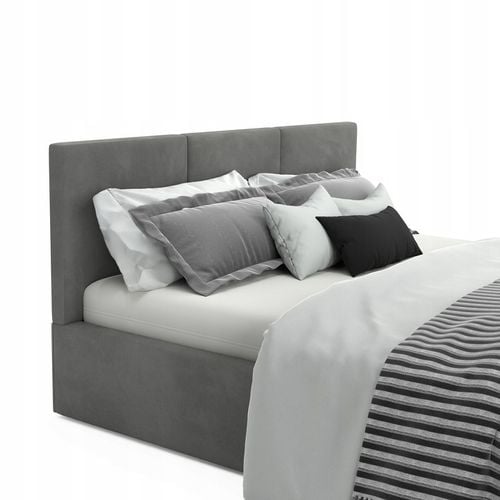 ŁÓŻKO TAPICEROWANE DO SYPIALNI 140x200 ŁÓŻKO PODWÓJNE Z POJEMNIKIEM na Arena.pl