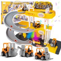 Parking Samochodowy Garaż Piętrowy 3 Pojazdy Budowlane Światło