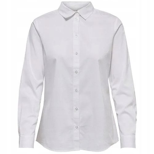 Jacqueline de Yong koszula damska długi rękaw bez wzoru biały rozmiar 38 na Arena.pl