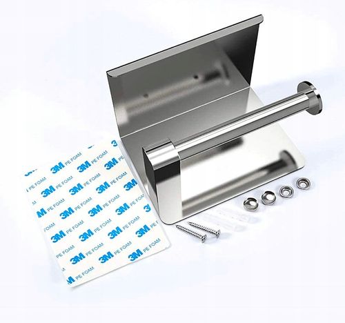 Uchwyt Na Papier Loft Toaletowy Z Półką Srebrny Wc na Arena.pl