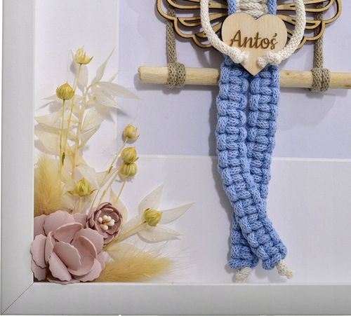 MAKRAMA RAMKA ANIOŁ PREZENT PAMIĄTKA CHRZTU ŚWIĘTEGO KOMUNII ŚWIĘTEJ na Arena.pl