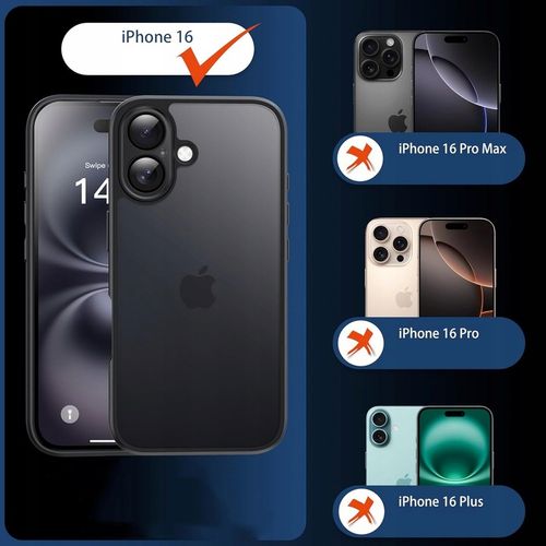Etui do iPHONE 16 + 2x SZKŁO WZMACNIANE do MagSafe PREMIUM CASE MATOWE 360° na Arena.pl