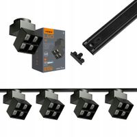 2 x Zestaw Szynoprzewód natynkowy Szyna 2m + 4x Reflektor LED + Zasilacz