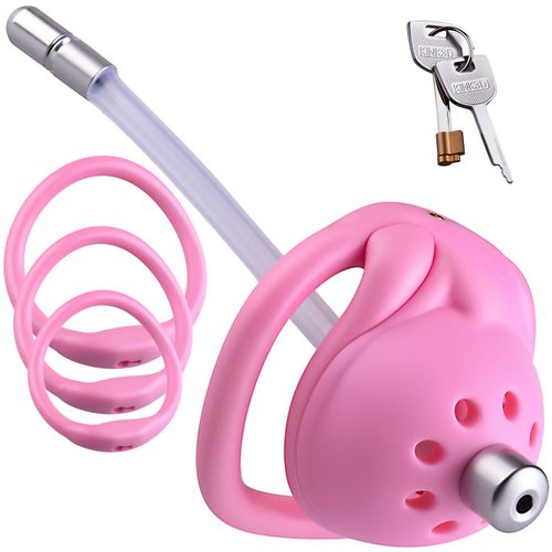 Pas Cnoty Z Dilatorem Różowa Klatka Na Penisa Chastity Mini Dilator Rurka na Arena.pl