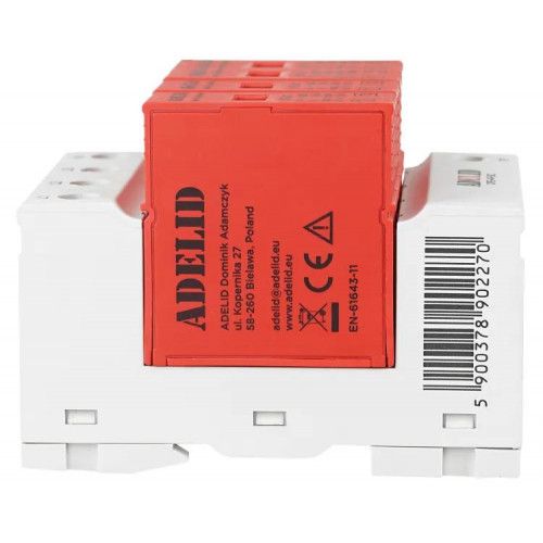 OGRANICZNIK PRZEPIĘĆ 3-FAZOWY 60KA B+C IP20 CE EN-61643-11 na Arena.pl