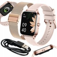 Smartwatch Lewer funkcjonalny smartwatch zestaw złoty