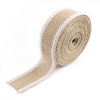 Taśma jutowa z koronką 6cm x 25m