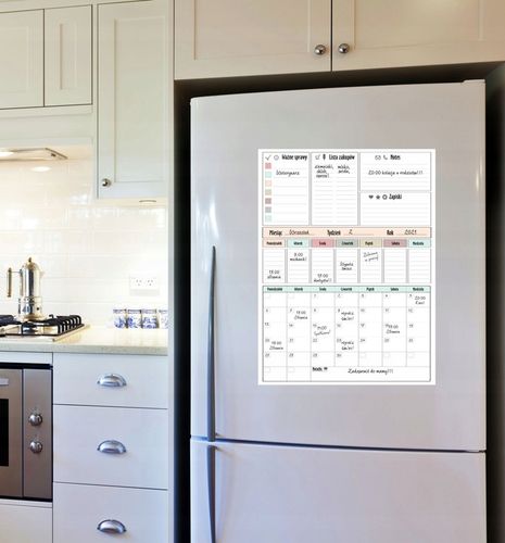 Planer Kalendarz XXL Tablica na lodówkę z magnesem magnetyczna + Pisak na Arena.pl