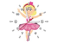 30X30CM ZEGAR WIRUJĄCA BALETNICA OBRAZ DREWNO