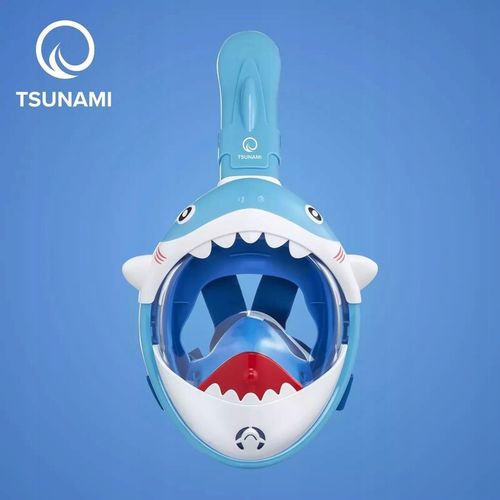 MASKA DO NURKOWANIA Z RURKĄ PEŁNOTWARZOWA PANORAMICZNA DRY TOP SHARK DZIECI na Arena.pl