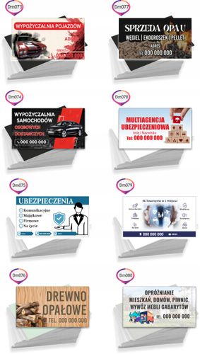 Wizytówki reklamowe firmowe 100 szt różne wzory USŁUGI ELEKTRYCZNE na Arena.pl