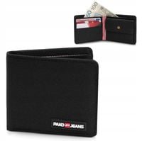 Portfel Męski Parciany STRONG Mały i Pojemny CZARNY Pako Jeans