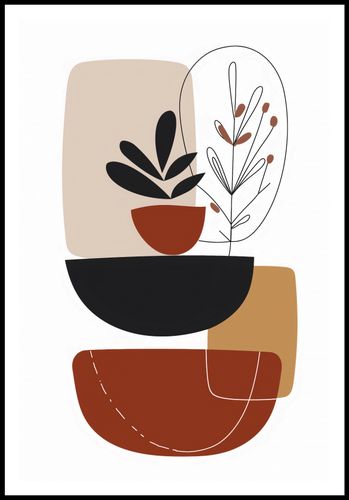 Plakat 68x101cm Botaniczna Abstrakcja na Arena.pl