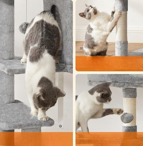 DRAPAK DLA KOTA DUŻY LEGOWISKO SŁUPEK WIEŻA DOMEK 6 POZIOMÓW WYSOKI 143cm na Arena.pl