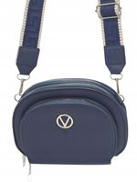 Victoria J. - torebka listonoszka skóra ekologiczna groszek granatowy HD480