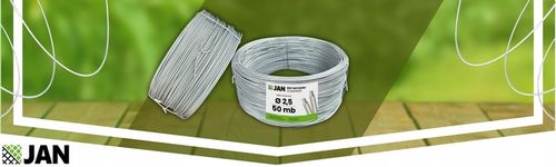 DRUT ocynkowany NACIĄGOWY sadowniczy 2,5 do SIATKI OGRODZENIOWEJ 50m na Arena.pl