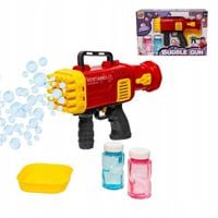 PISTOLET AUTOMATYCZNY DO BANIEK MYDLANYCH CZERWONY NA BATERIE BUBBLE GUN