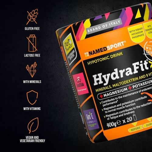 2x HYDRAFIT IZOTONIK NAMEDSPORT 400g 20 PORCJI POMARAŃCZA Z BIDONEM zestaw na Arena.pl