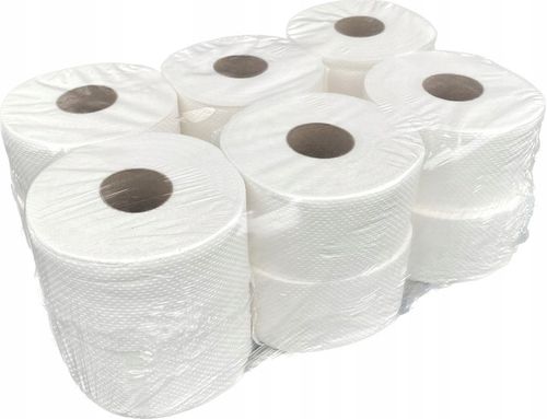 Papier Toaletowy JUMBO BIAŁY 100 m – 12 Rolek Dwuwarstwowy, 100% Celuloza na Arena.pl