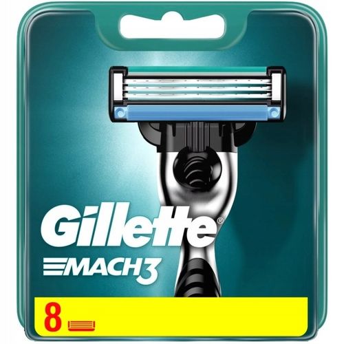 Gillette Mach 3 Wkłady Ostrza Do Maszynki 8 sztuk w Pudełku Oryginalne na Arena.pl