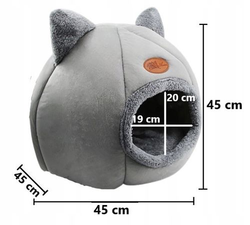 DUŻY DOMEK DLA KOTA KOTÓW WYGODNE LEGOWISKO BUDKA MIĘKKIE POSŁANIE XL na Arena.pl