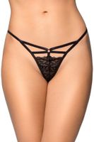 Klasyczne Koronkowe Stringi SoftLine 2473 - Czarne S-L (uniwersalny)