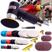 Szlifierka Polerka Pneumatyczna Gąbki Futra Filce 25mm 50mm 75mm KPL 48szt